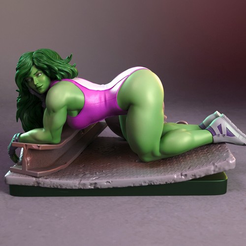 Statua she hulk dipinta 4 - hulk, 1/4