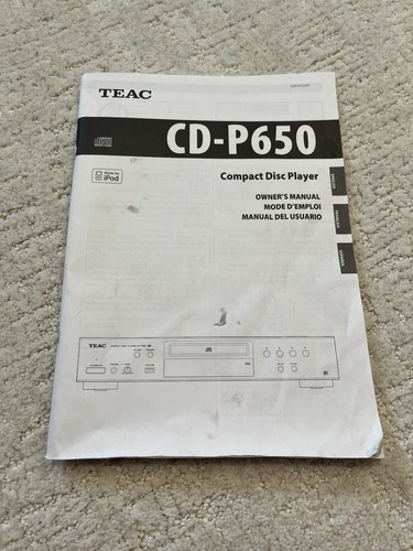 Teac p650 manuale uso - manuale, d’uso