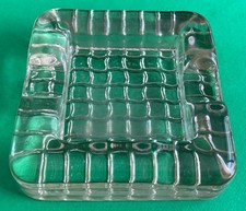 PORTACENERE IN VETRO MASSICCIO 12x12x3,3 - Vintage