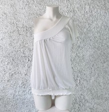 NUNA LIE MAGLIA MONOSPALLA BIANCO PANNA ELEGANTE