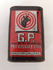 SCATOLA LATTA VUOTA LATTINA DI POLVERE DA SPARO GR 250 G.P. CACCIA