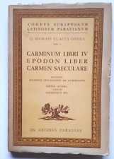 Q. Horati Flacci: "Carminum libri IV; Epodon liber, Carmen saeculare"  f500