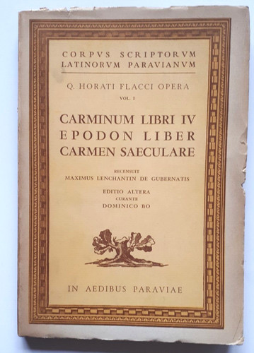 Horati flacci carminum - flacci:, "carminum