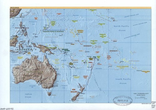 Mappa dell oceania 24 - dell'oceania, 24"