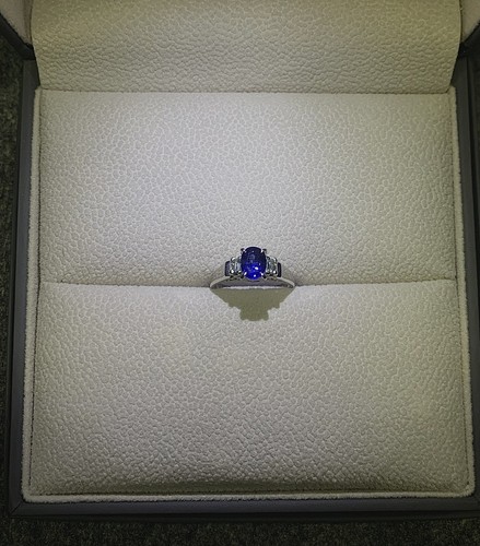 Anello zaffiro diamanti - zaffiro, e