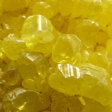 Sulphur crystals cluster - sulphur,