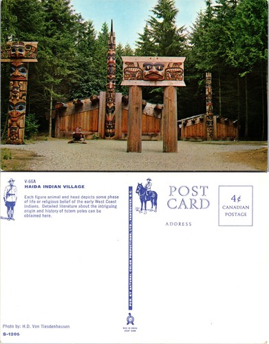Cartolina haida villaggio - cartolina,