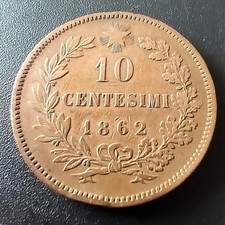 Regno 1862 Vittorio Emanuele II: 10 Centesimi (Strasburgo)