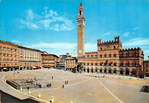 Cartolina siena piazza del - siena,
