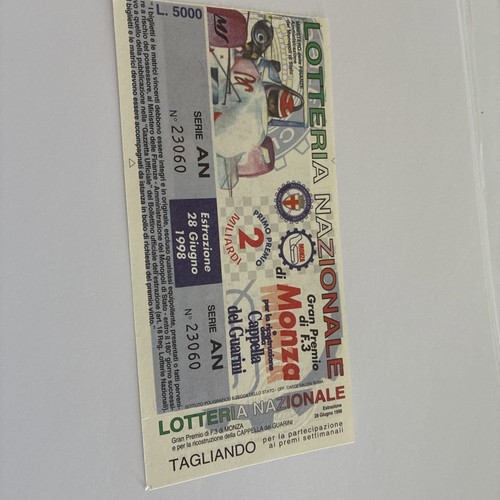 Biglietto lotteria nazionale - biglietto,