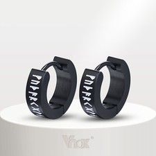 Orecchini a cerchio uomo rune