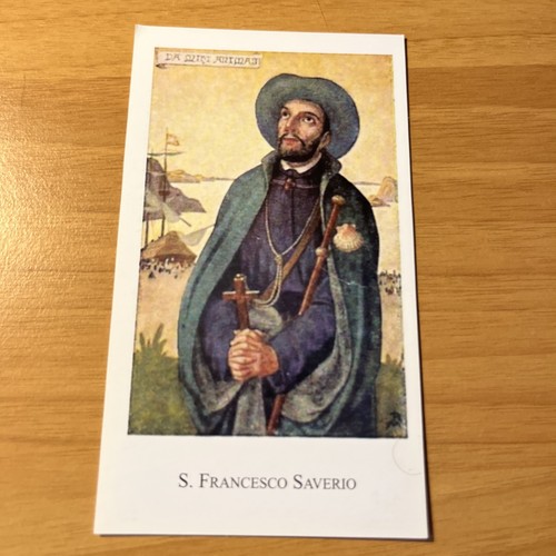 Figurina santino con preghiera - con,