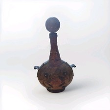 Vintage Leather/Faux Leather Covered Whisky Decanter - Rustic San Marino Bottle 