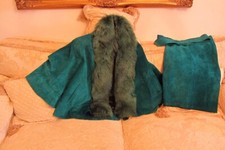 completo giacca e gonna di renna con pelliccia di volpe "franca serra"