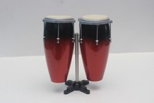 Tamburo miniatura Conga Tumbadora percussioni rosso miniatura replica set display