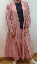 VINTAGE lingerie chemise babydoll raso dress DAMEN TG M ROSA RICAMI embroidered