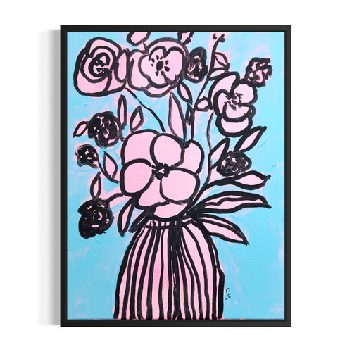 Tela acrilica arte floreale