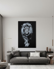 Regal Lion – Dipinto a olio su tela - 70 x 100 cm