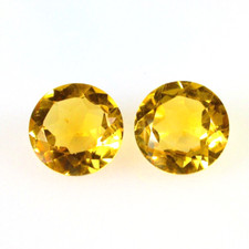 quarzo citrino naturale coppia rotondo sciolto sfuso 3.04 ct per gioielli