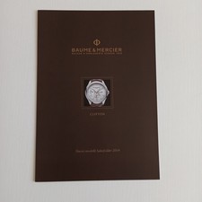 Baume & Mercier 2014 Brochure Clifton Pieghevole Usato C01187