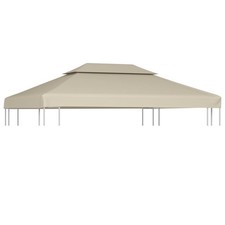 Gazebo Canopy Beige Polyester