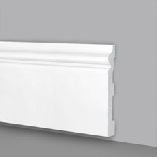 40mt di Battiscopa duro polimero ducale barocco 100x15mm C285 Bianco € 7,40/mt