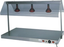 PIANO CALDO cm127X68X80H ACCIAIO 3 lampade Infrarossi Professionale Mantenimento