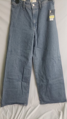 Jeans donna gamba larga blu