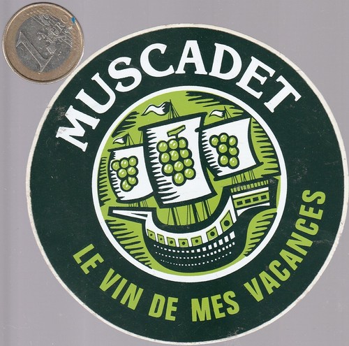 Autocollant vin muscadet - autocollant., vin.