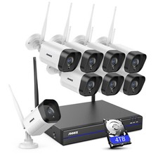 ANNKE 5MP Telecamera di Sorveglianza Wi-Fi 10CH NVR Visione Notturna Telecamera WIFI Audio Bidirezionale 