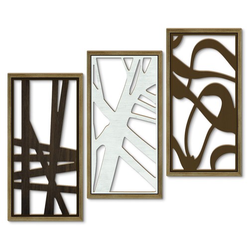 Set 3pz decorazione parete - set,