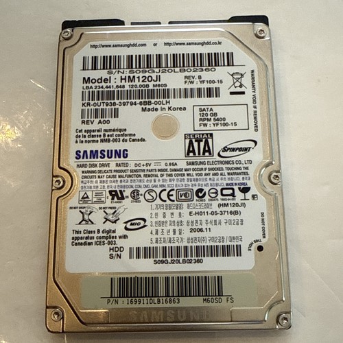 Disco rigido samsung hm120ji - disco,