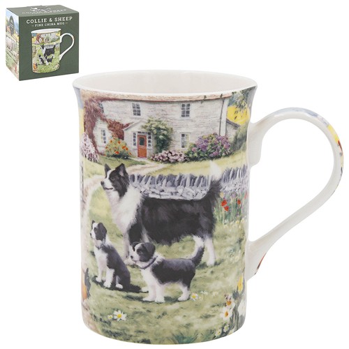 Ceramic mug collie sheep - ceramic,