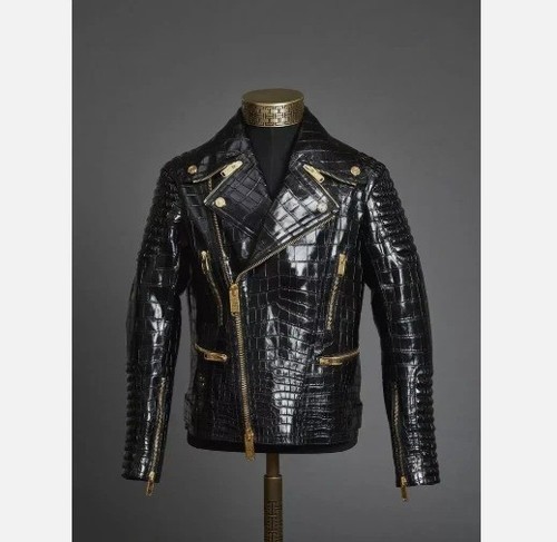 Giacca uomo biker - pelle, nera