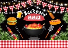 7x5ft tessuto cortile - cortile, bbq