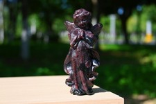 4" Natural Garnet Angel Hand