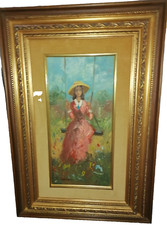 Quadro olio su tavola di R. Damiani