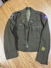 WWII US 10° Divisione Montagna Ufficiale Ike Giacca Corpo Segnaletico ETO