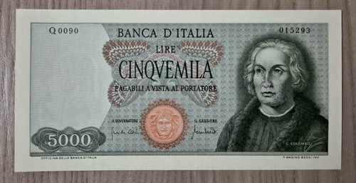 Banconota italiana 000 lire - italiana, 5.000