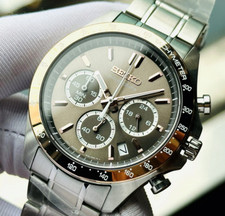 Orologio Uomo Seiko Spirit Cronografo SBTR026 Quadrante Marrone Acciaio Inox