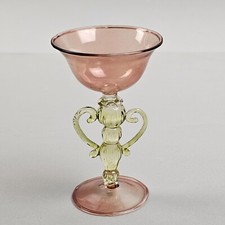 CALICE TIPETTO VENEZIANO IN VETRO SOFFIATO DI MURANO Bicchere da Collezione 900