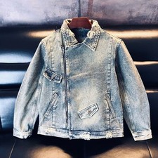 Classic Mens Denim Ripped Jean Jackets Motorcycle Biker Casual Coats Outerwear