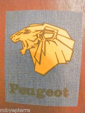 Adesivo PEUGEOT in stoffa tela telato AUTO AUTOMOBILI MARCHIO sticker vintage