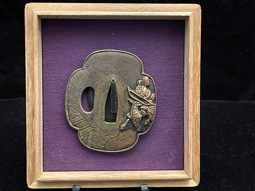 Antico tsuba rame 鍔 - antico, per