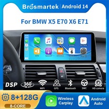 Per BMW X5 E70 X6 E71 CIC 12.3" Android 14 autoradio CarPlay 8+128GB DAB+ 4G LTE