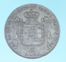 PARMA MARIA LUIGIA 5 LIRE 1832 MILANO MONETE DA COLLEZIONE SILVER COIN ARGENTO