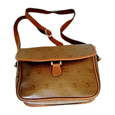 Borsa/tracolla Aquascutum vintage anni 80 pelle cognac Made in Italy