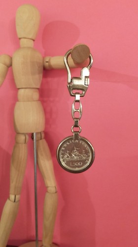 Portachiavi moneta lire 500 - portachiavi,