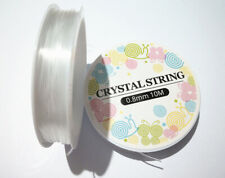 10mt/rotolo di filo in silicone elastico 0,8mm trasparente x bracciale bijoux