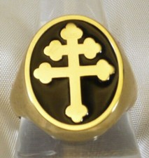 ANNEAU CROIX LORRAINE IN ORO 750 LORRAINE CROSS ANNEAU 18 K OR MAGNUM PI